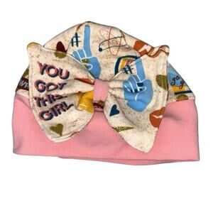 Baby Girl Pink Bow Beanie Hat “You Got This Girl” Graphic